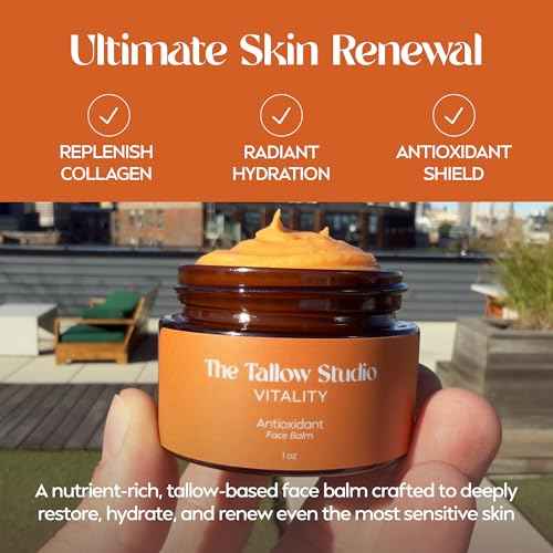 Antioxidant Tallow Face Balm - 100% Grass Fed & Organic | Handmade in Small Batches (2oz)