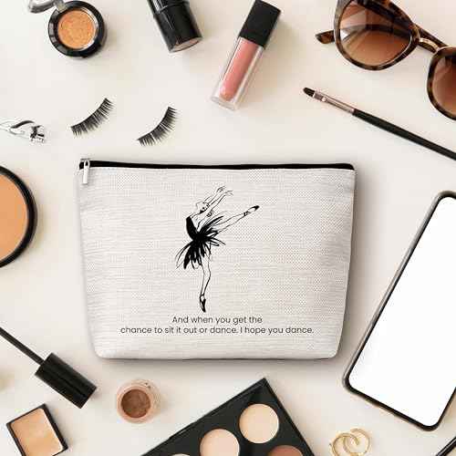 Ballet Dancer Makeup Bag, Ballerina Cosmetic Bags, Dancer Makeup Zipper Pouch Bag, Dance Lover Inspired Gift, Appreciation Dancer Gifts For Women Girls, 06