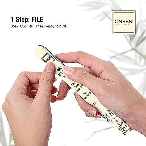 Onsen Secret Advance Rescue Nail Kit - Strengthening Nail Oil & Serum with Hand & Cuticle Rescue Cream - Tsubaki, Shea Butter, Jojoba - Hydrates, Repairs, and Restores