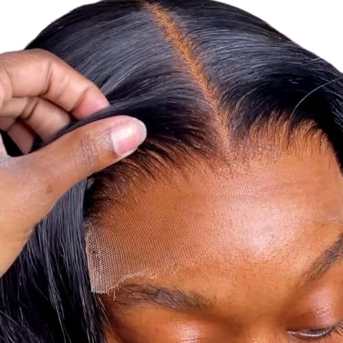6x6 HD Lace Closure Straight Lace 0.10mm Ultra-thin Swiss Lace Pre-plucked Natural Hairline With Baby Hair Natural Black Human Hair Wigs 12 Inch