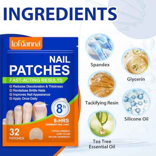 Nail Care Extra Strength - 32 Pcs Nighttime Nail Patches, Overnight Toe Nail Care for a Healthy Appearance, 8-Hour Moisturizing & Nourishing for Toenail, Suitable for Women & Men (1PC)