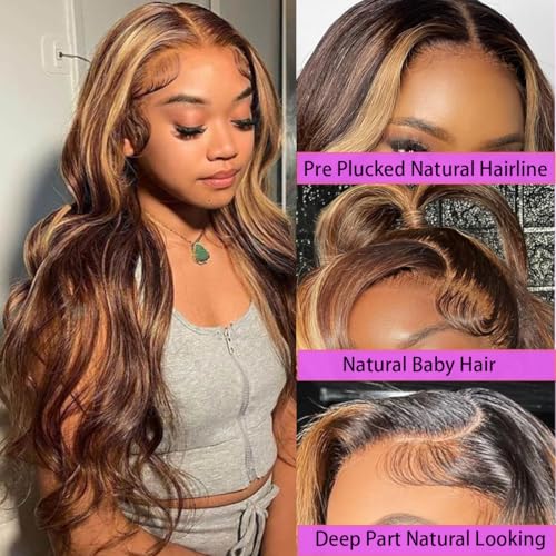Mariska 427 Body Wave Lace Front Wigs Human Hair for Black Women 13X4 Honey Blonde Wig Human Hair HD Lace Frontal Wig Fluffy Natural