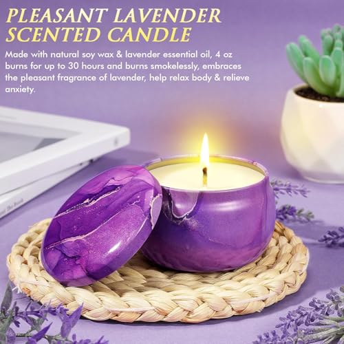 Birthday Gifts for Women Self Care Gifts Get Well Soon Gifts, Lavender Relaxing Spa Gifts Basket Care Package w/ Flannel Blanket 40 OZ Tumbler, Christmas Gifts for Mom Wife Grandma Friends Sisters Her