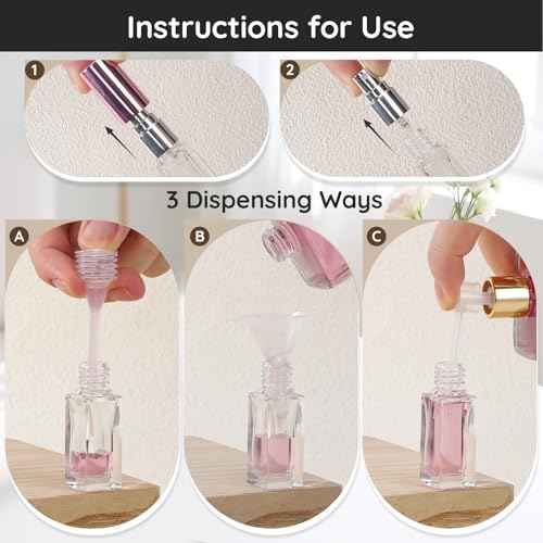 Segbeauty 60pcs 0.17oz Mini Cologne Spray Bottle Empty, Fine Mist Perfume Travel Refillable, 5ml Small Travel Cologne Sprayer Bottle Portable, Bulk Perfume Atomizer Sprayer with Dispensing Refill Kit