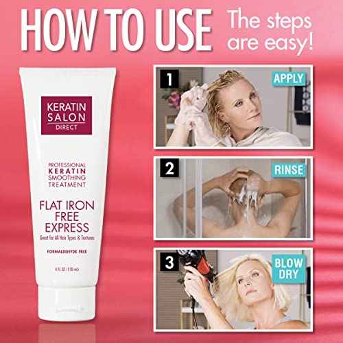 Keratin Salon Direct Treatment - Salon Quality, No Flat Iron Needed (4 oz)