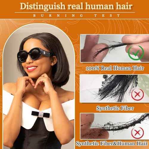 Ombre Bob Wig Human Hair 4/27 Highlight Honey Blonde Lace Front Bob Wigs Human Hair 180% Density Glueless Wigs Human Hair Pre Plucked Pre Cut 4x4 HD Lace Front Wigs Human Hair for Black Women 12 inch