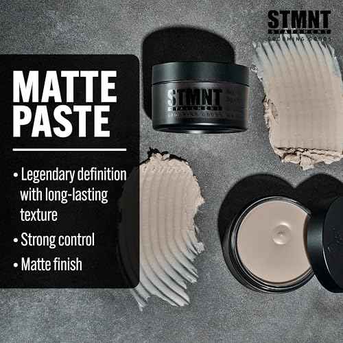 STMNT Grooming Goods Matte Paste 3.38 oz | All Day Strong Hold & High Volume | Hair Clay Paste For Men | Non-Greasy Formula | Texture Paste for Hair | Ideal for Dry & Damp Hair | Mens Hair Styling