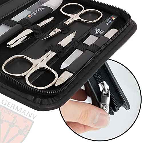 3 Swords Germany ? Manicure Pedicure kit Set with Genuine Leather case - Made in Solingen/Germany