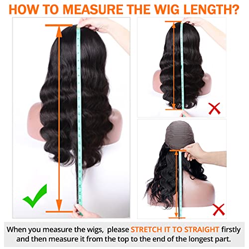 Lativ Body Wave Wigs with Bangs Human Hair Wigs for Black Women None Lace Front Wigs 150% Density Brazilian Virgin Hair Glueless Machine Made Wig Natural Color(20 Inch, Body Wave)
