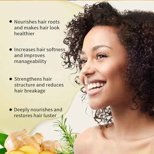 Hair Growth & Reset Oil, Rosemary Oil for Hair Growth, Hair Serum for Dry Damaged Hair and Growth Thin Hair, Scalp & Hair Strengthening Treatment, 55ml/1.86fl Oz (1PCS)