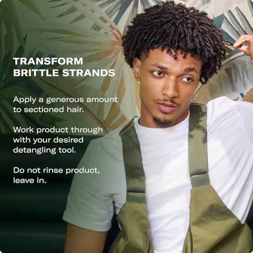 Mielle Organics Rosemary Mint Strengthening Leave In Conditioner for Curly Hair - Hydrating Hair Moisturizer Infused with Biotin to Soften, Protect & Boost Shine (12 Oz)