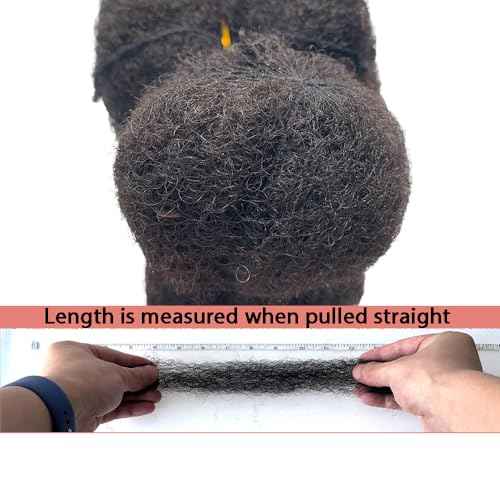 Tight Afro Kinky Human Hair for Dreadlocks,Ideal for Making Locs,Repair Extensions,Twist or Braids 2 Bundles/Package Natural Black #1B 12inch