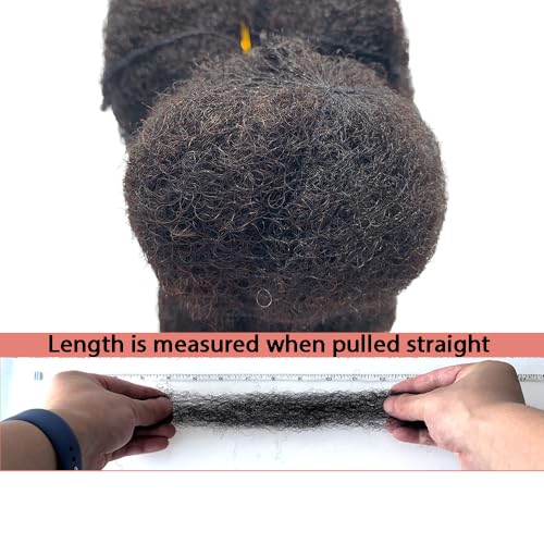 Tight Afro Kinky Human Hair for Dreadlocks,Ideal for Making Locs,Repair Extensions,Twist or Braids 2 Bundles/Package Natural Black #1B 18inch