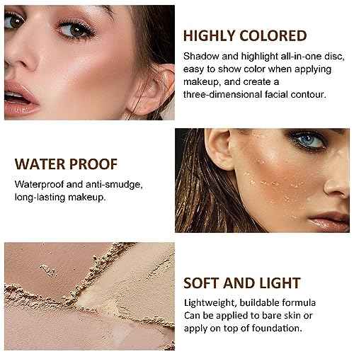 evpct 6 Colors Face Contour and Highlight Palette Face Contouring Makeup Kit for Beginners Contour Palette for Mature Skin powder Foundation Concealer Bronzer Powder Highlighter Makeup Palette