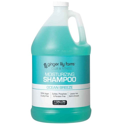 Ginger Lily Farms Club & Fitness Body Wash + Shampoo + Conditioner Bundle, Ocean Breeze, 1 Gallon Each