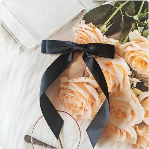 Hair Accessories - 3PCS Barrettes with Metal Clips for Women, Teens, and Girls (Black, White, Red)