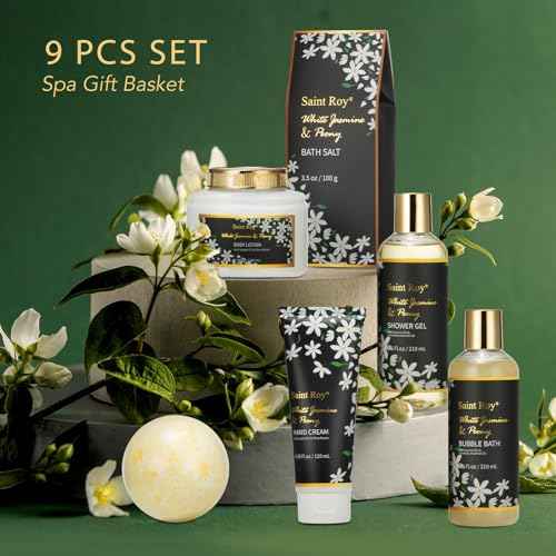 Spa Gift Basket Set for Woman, Bath and Body Gift Basket for Women Gifts Valentines Gifts Christmas Gifts for Women, Beautiful Teen Girl Birthday Gifts, Bath Kit Gift for Mothers Day