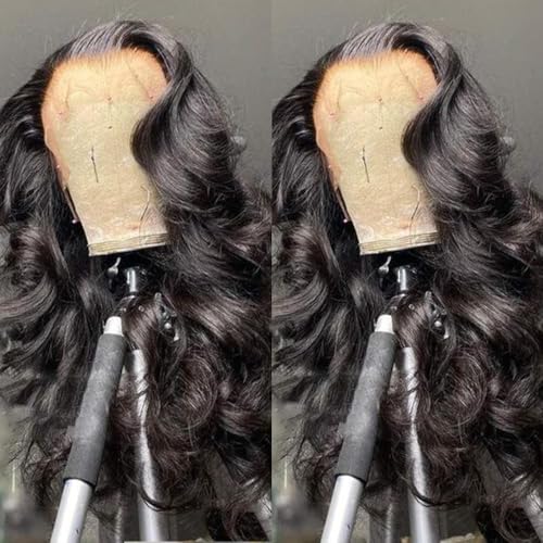 Luminary 13x6 Lace Front Wigs Human Hair Pre Plucked Body Wave Lace Front Wigs Human Hair 180% Density Body Wave HD Transparent Frontal Wigs Human Hair Lace Front Wigs for Women 20 Inch