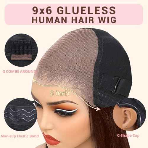 26 Inch Chocolate Brown Lace Front Wig Human Hair 220 Density 9x6 HD Lace Brown Wear and Go Glueless Wigs Pre Plucked Pre Cut Dark Brown Wig Human Hair Straight Glueless Wig for Women