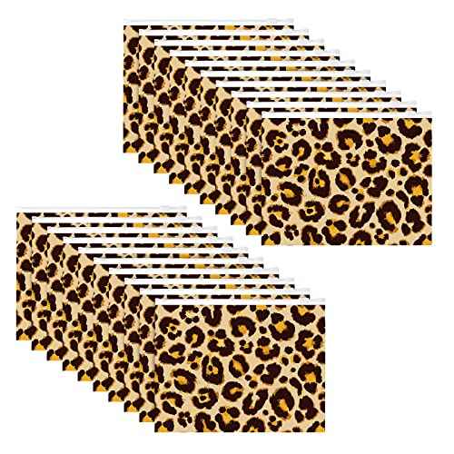 Reginary 50 Pieces Leopard Makeup Bags Waterproof Cosmetic Bag with Zipper Toiletry Pouch for Woman Tavel Wedding Bridal Shower Bachelorette Birthday Party Favor