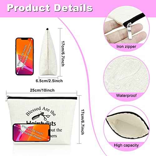 Mxrymvu Hairdresser Gifts Hair Stylist Gifts Makeup Bag Cosmetology Graduation Gift Hair Dresser Gift Cosmetic Bag Appreciation Thank You Christmas Birthday Present for Barbers Travel Makeup Pouch