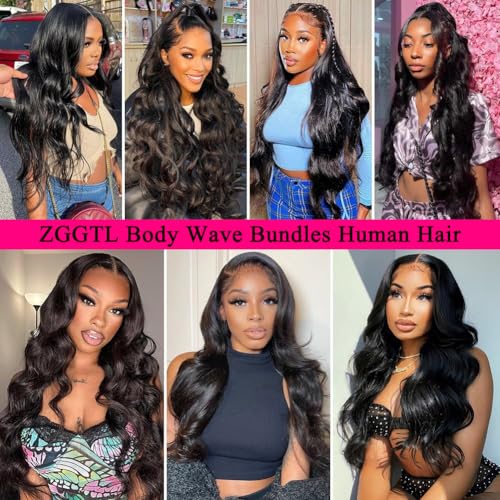 Body Wave Bundles Human Hair 16 18 20Inch 12A Brazilian Human Hair 3 Bundles Human Hair Extensions for women Natural Black