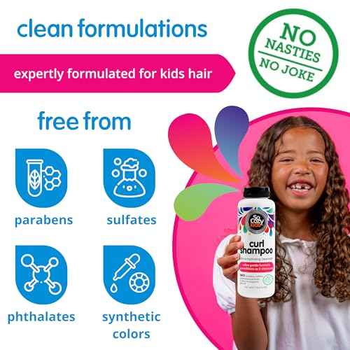 SoCozy Curl Shampoo | For Kids Hair | Ultra-Hydrating Cleanser | No Parabens, Sulfates, Synthetic Colors or Dyes, Sweet-Cr?me, 10.5 Fl Oz