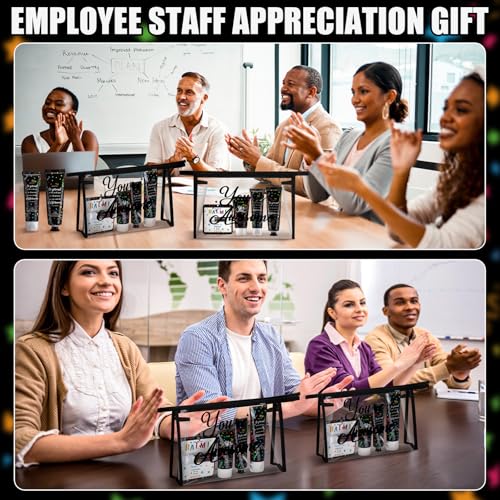 100 Pieces Christmas Employee Appreciation Gifts Bulk Lip Balm Hand Body Lotions Teacher Staff Team Thank You Gifts Christmas Stocking Stuffers for Women Men Volunteer