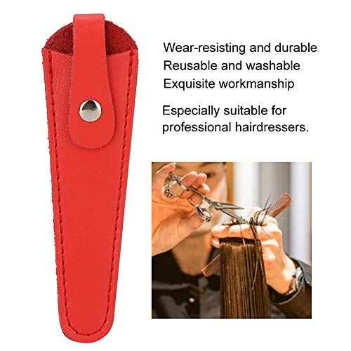 Professional Salon Hair Scissor Holster, PU Leather Scissors Safety Sheath, Portable Storage Holder for Hairdressers Tools