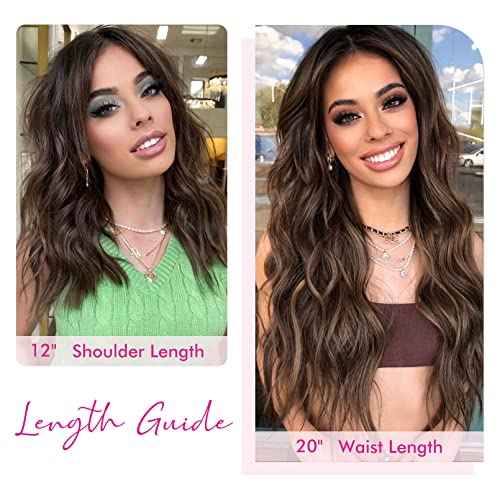 REECHO Invisible Wire Hair Extensions with Thinner Softer Lace Weft (Medium Blonde with Blonde Highlights, 12 Inch (Pack of 1))