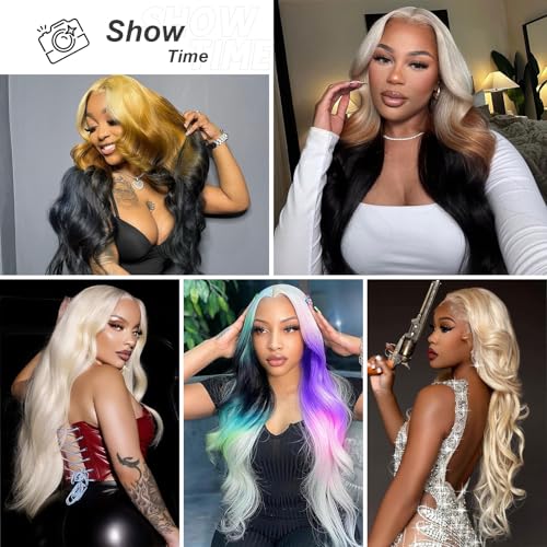 13x6 613 Lace Front Wig Blonde Body Wave Lace Front Wigs 200 Density 22 Inch Pre Plucked
