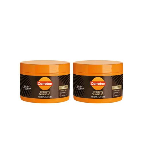 Carroten Intensive Tanning Gel | Browning Tan Accelerator | Non-Greasy, Water-Resistant with Carrot and Coconut Oil | Vitamin A & E For Moisture & Hydration | Made in Greece | 5 Fl Oz (Pack of 2)