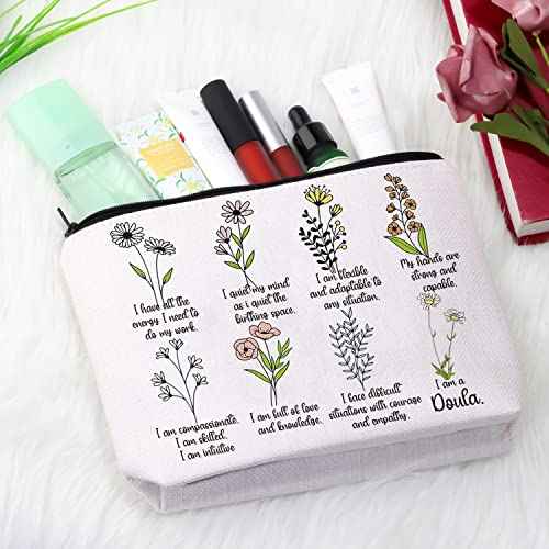 Doula Zipper Pouch - Intuitive Birth Worker Affirmations Gift - Appreciation Makeup Bag for Doulas
