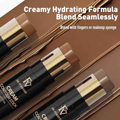 FV Contour Stick Cool Toned, Creamy, Blendable Formula for a Natural, Waterproof Finish, Long-Lasting Face Sculpting Makeup For Fair to Light Skin, Cruelty-Free & Beginner Friendly, Shade 01 Amber