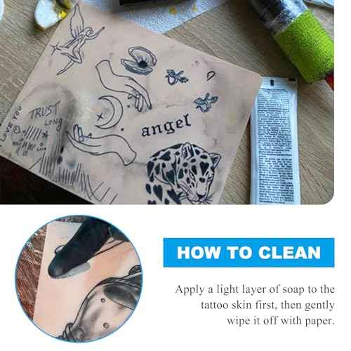 Fake Skin Tattoo Practice - Emalla 10Pcs Tattoo Skin Practice 7.4x5.6" Double Sides Fake Skin for Practicing and Tattooing, Soft Fake Skin Tattoo Practice for Beginners and Artists Tattoo Kit