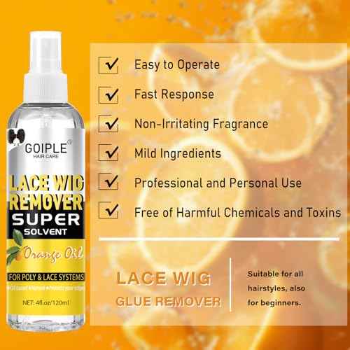 Tape in Extension Remover Hair Glue Remover, Fast Acting Hair Extensions Remover Wig Adhsive Remover, Tape in Hair Extensions Adhesive Remover, Removes Hair Glue, Wig Tape & Edge Brush