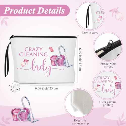 Havawish 3 Pcs Christmas Cleaning Lady Gifts Include Cleaning Makeup Bag Thank You Coffee Mug 11 oz Novelty Mug Housekeeper Appreciation Gifts