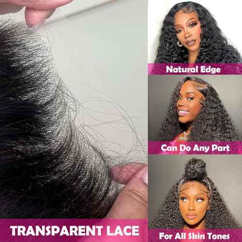 Joedir 26" Big Curly Wavy Supreme Free Parting HD Lace Frontal Wigs With Baby Hair High Temperature Synthetic Wigs For Women(AChocolate Brown Color)
