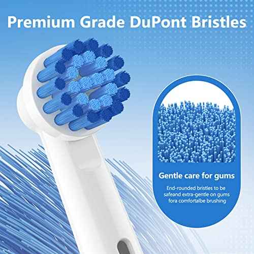 Sensitive Replacement Brush Heads for Braun Electric Toothbrush, Soft Bristles Provide A Comfortable and Gentle Brushing Experience for Sensitive Gums, Pack of 8
