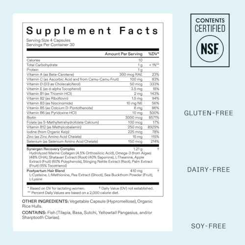 Nutrafol Postpartum Hair Growth Supplements and Hair Serum, Clinically Tested for Visible Thickness and Strength - 1 Month Supply, 1.7 Fl Oz Bottle