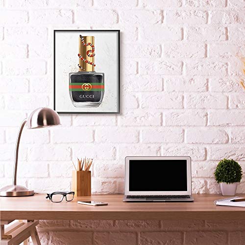 Stupell Industries Makeup Black Nail Polish Fashion Design Framed Wall Art, Multi-Color