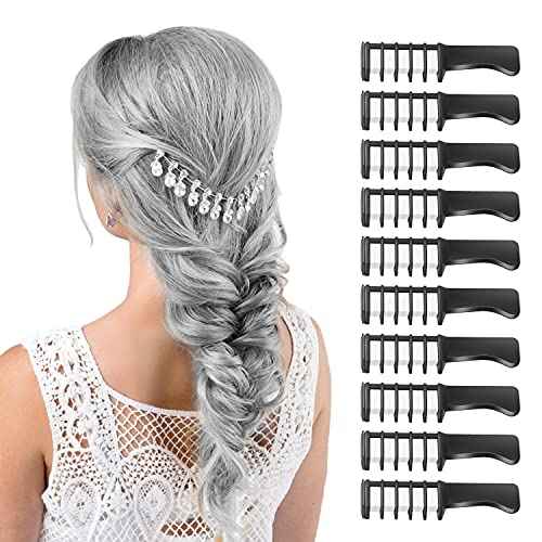 MSDADA White Hair Chalk for Girls - 10 Pcs New Hair Chalk Comb Temporary Bright Washable Hair Color Dye for Girls Kids - Christmas Birthday Easter Halloween Gifts for Girls Kids