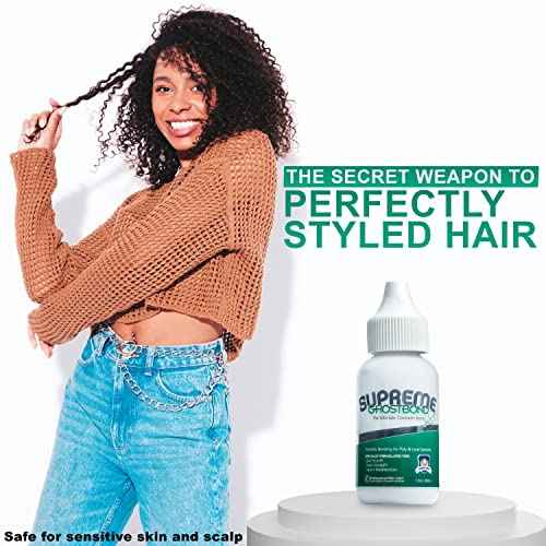 GHOSTBOND Supreme No Shine Poly & Lace Wig Glue - 1.3oz - Extra-Strength Waterproof Adhesive for Poly & Lace Systems - Max Hold for Oily Skin, Humidity & Heat - Invisible Finish, Latex-Free