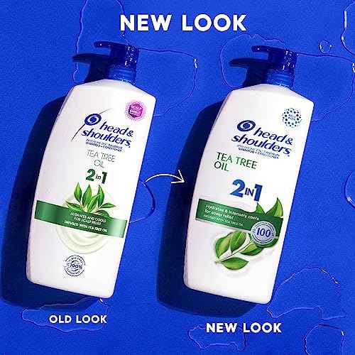 Head & Shoulders 2 in 1 Dandruff Shampoo and Conditioner, Anti-Dandruff Treatment, Tea Tree Oil for Daily Use, 32.1 oz Each, Twin Pack