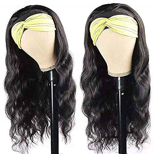 higher Body Wave Headband Human Hair Wig 18 Inch Glueless None Lace Front Wig Brazilian Virgin Hair Wear and Go Wigs for Black Women 150% Density Wigs Natural Color