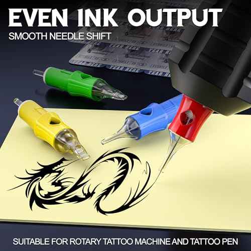 50Pcs Tattoo Cartridge Needles #10 Bugpin Mixed Size Round Liner Shader Mugnum - 3RL/5RL/7RL/9RL/3RS/5RS/5RM/9RML/5M1/9M1 Pro Disposable Cartridges for Tattoo Machines, Beginners & Artists