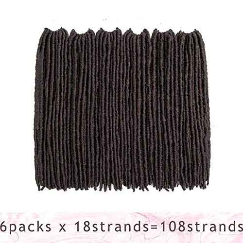 Callia Dreadlock Crochet Hair 14 Inch Dreadlocks Crochet Braids Faux Locs Crochet Hair for Black Women 6 Packs Crochet Dreadlocks Bomba Faux Locs Dread Synthetic Dreadlocks Braids 4#