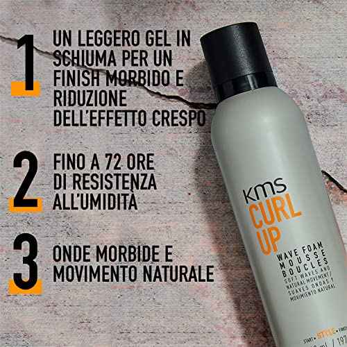KMS CURLUP Curl Defining Wave Foam Mousse, 6.9 Oz