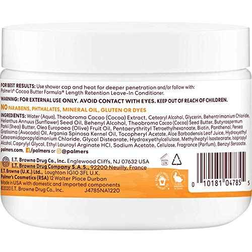 Palmer's Cocoa Butter & Biotin Length Retention Deep Conditioner, Strengthen, Nourish and Restore Elasticity and Shine, Suitable for All Curly Hair Patterns 8.5 Ounce