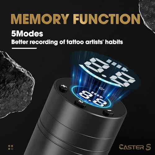 EZ Wireless Tattoo Machine - Tattoo Pen Machine with 1500mAh Battery Power Supply Rotary Tattoo Gun for Tattoo Beginners and Artists (Caster S Red)